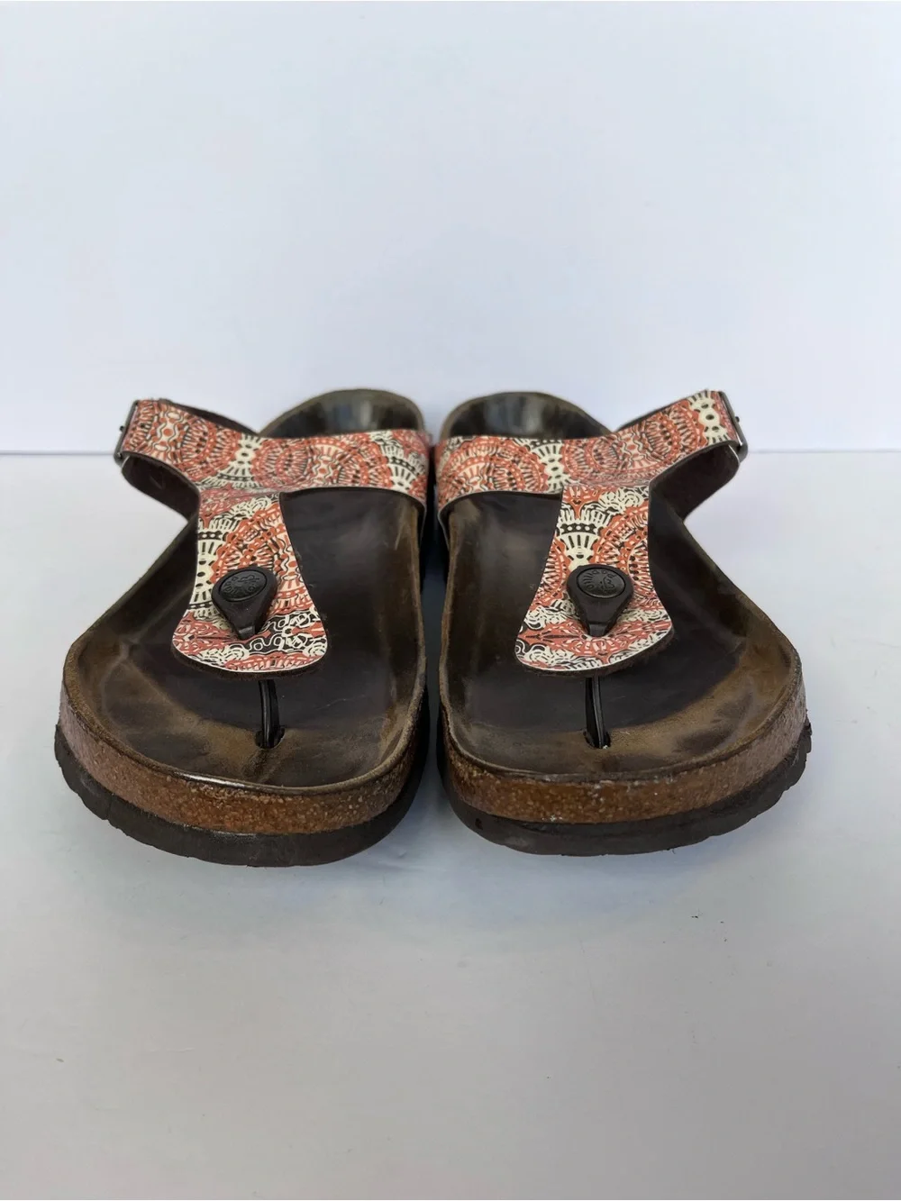 Birkenstock Papillio Ghiza Orange Thong Boho Floral Sandals